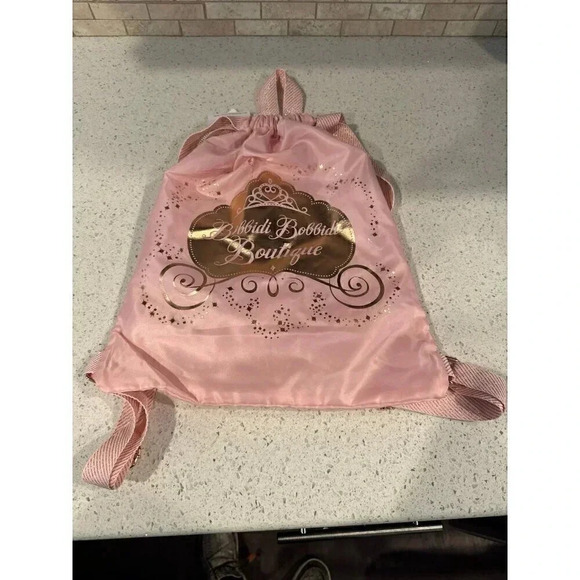 Nwt DISNEY PARKS PRINCESS BIBBIDI BOBBIDI BOUTIQUE PINK RUCKSACK BAG #116 - Picture 1 of 2